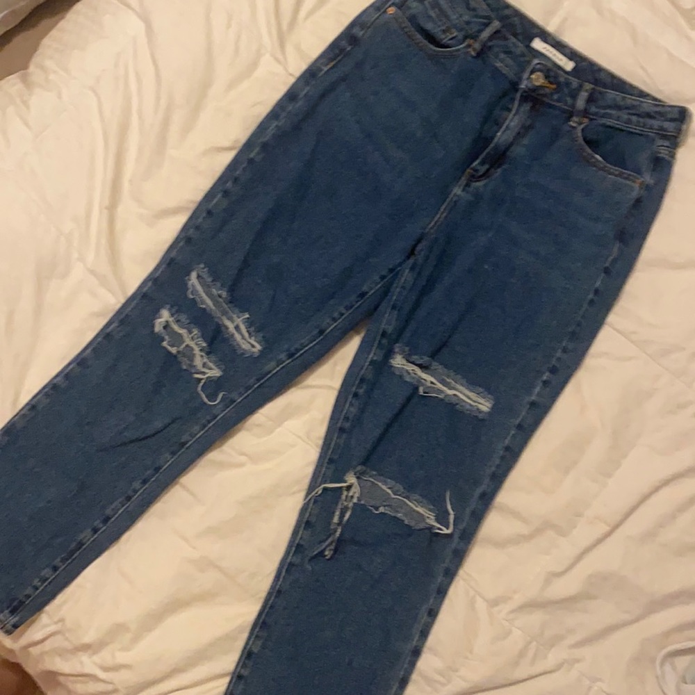 PanSun Distressed Mom Jean